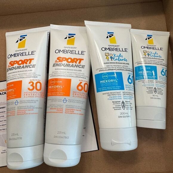 Garnier Ombrelle Kids and Sport Endurance Sunscreen Set of 4 bottles - Picture 2 of 2